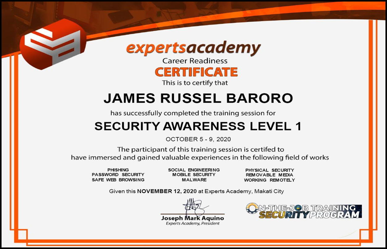 Security Awareness-cert